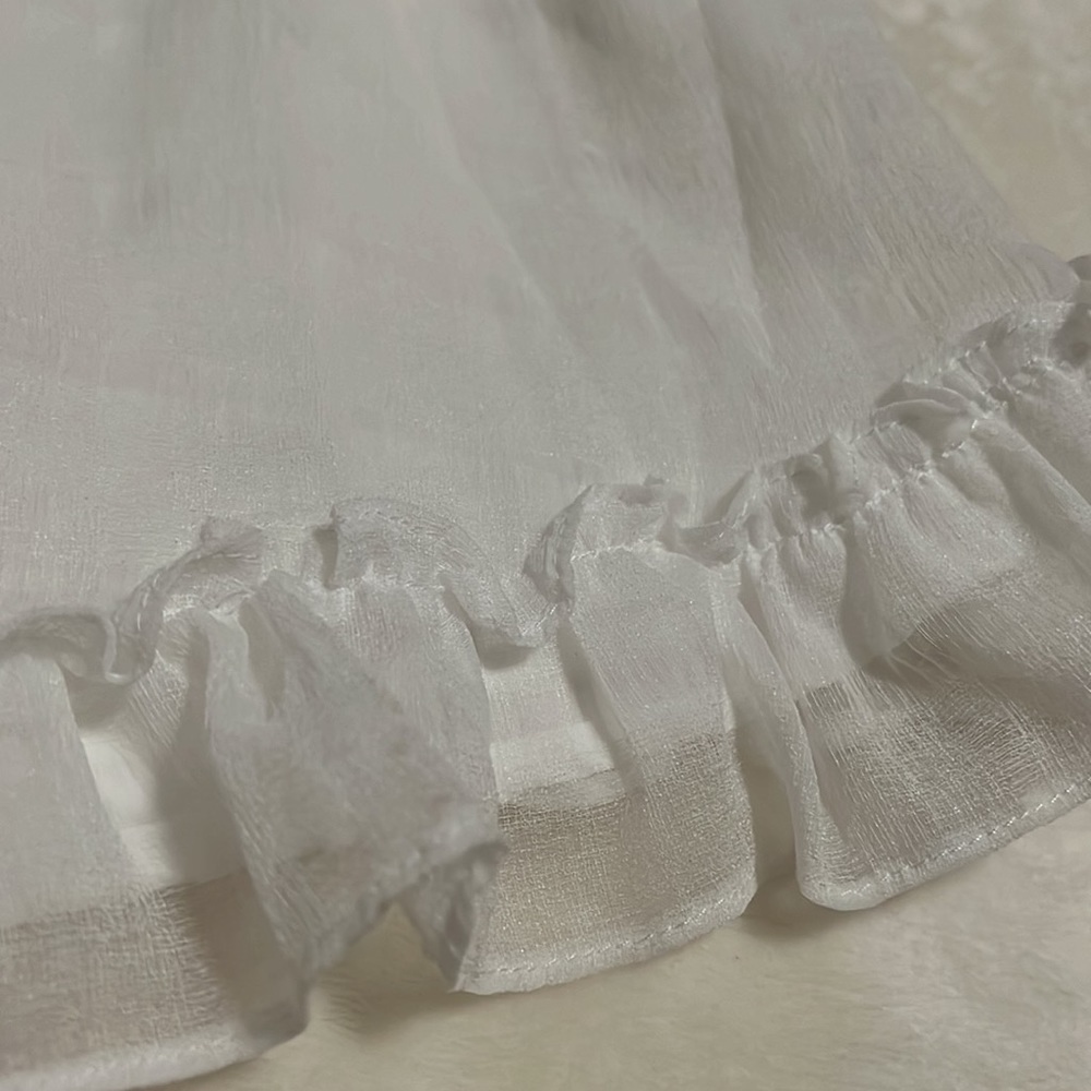 White Ruffle Romper - Picture 3 of 3